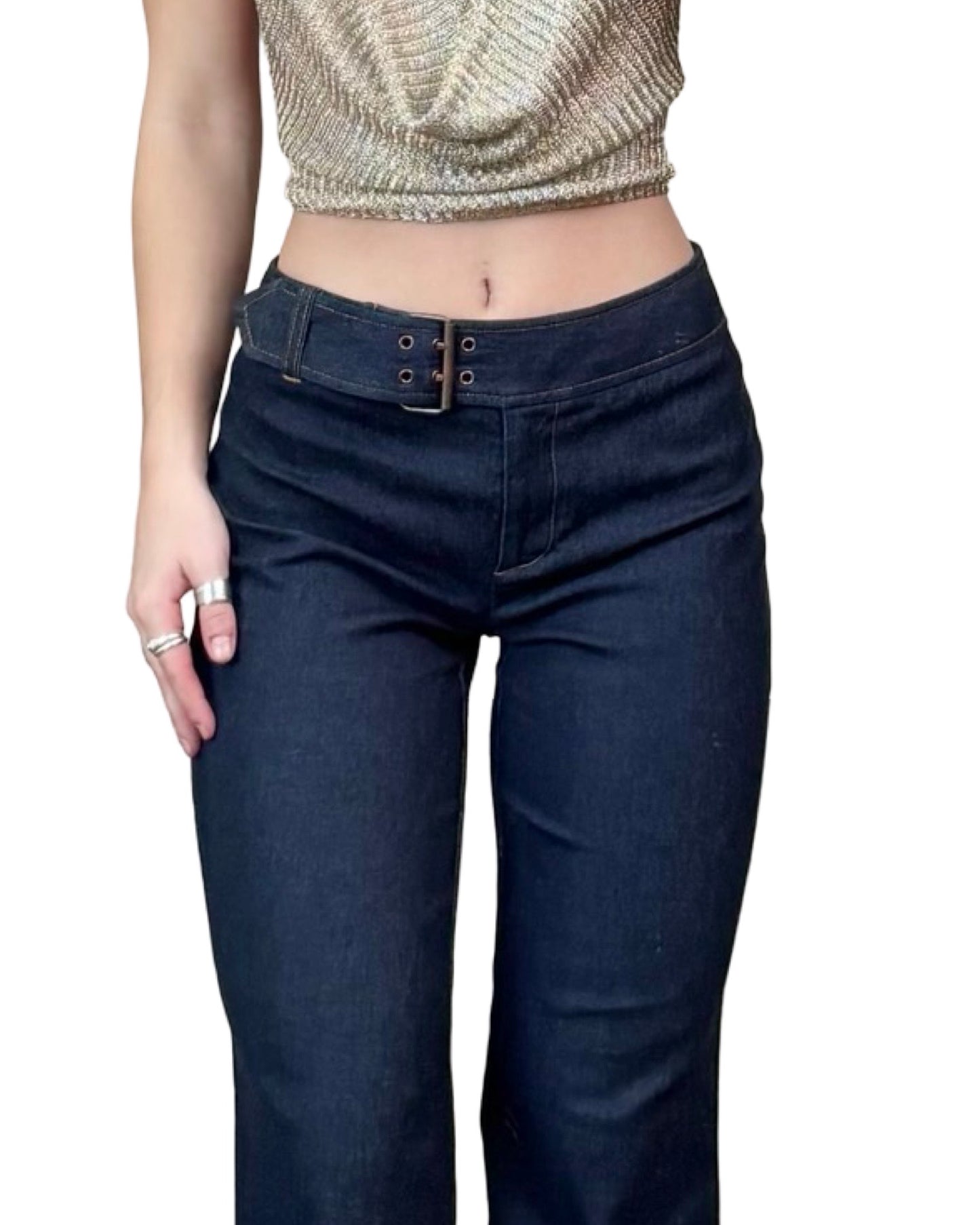 Loft 00's Belted Denim | Size 26” Waist