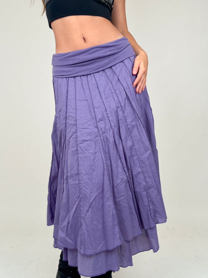 Purple Layered Midi | Size 29” waist