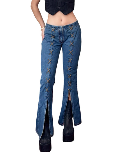 Moments 00's Lace Up Jeans | Size 28" Waist