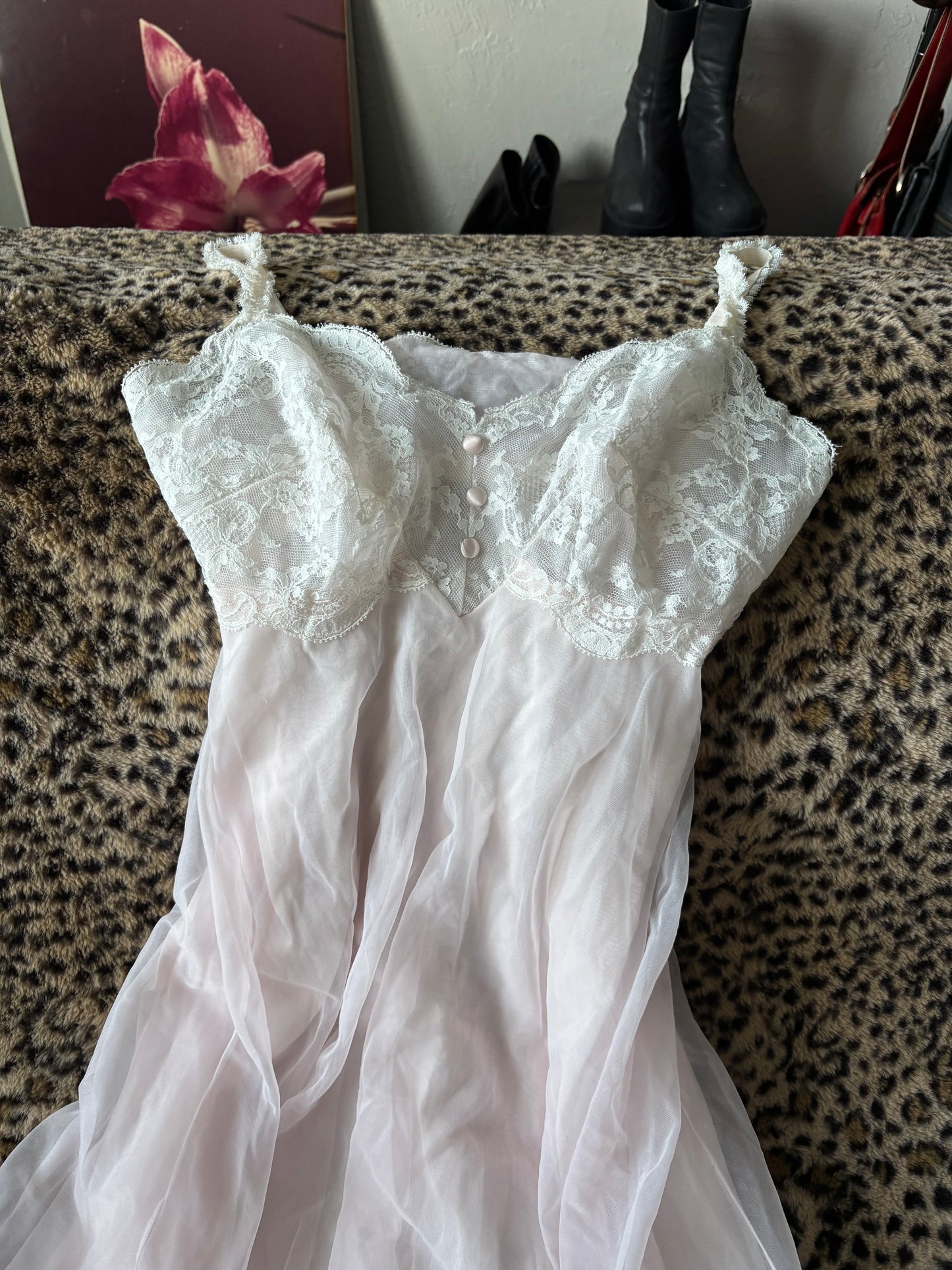 Warner's 90's Lace Slip Dress | Size S