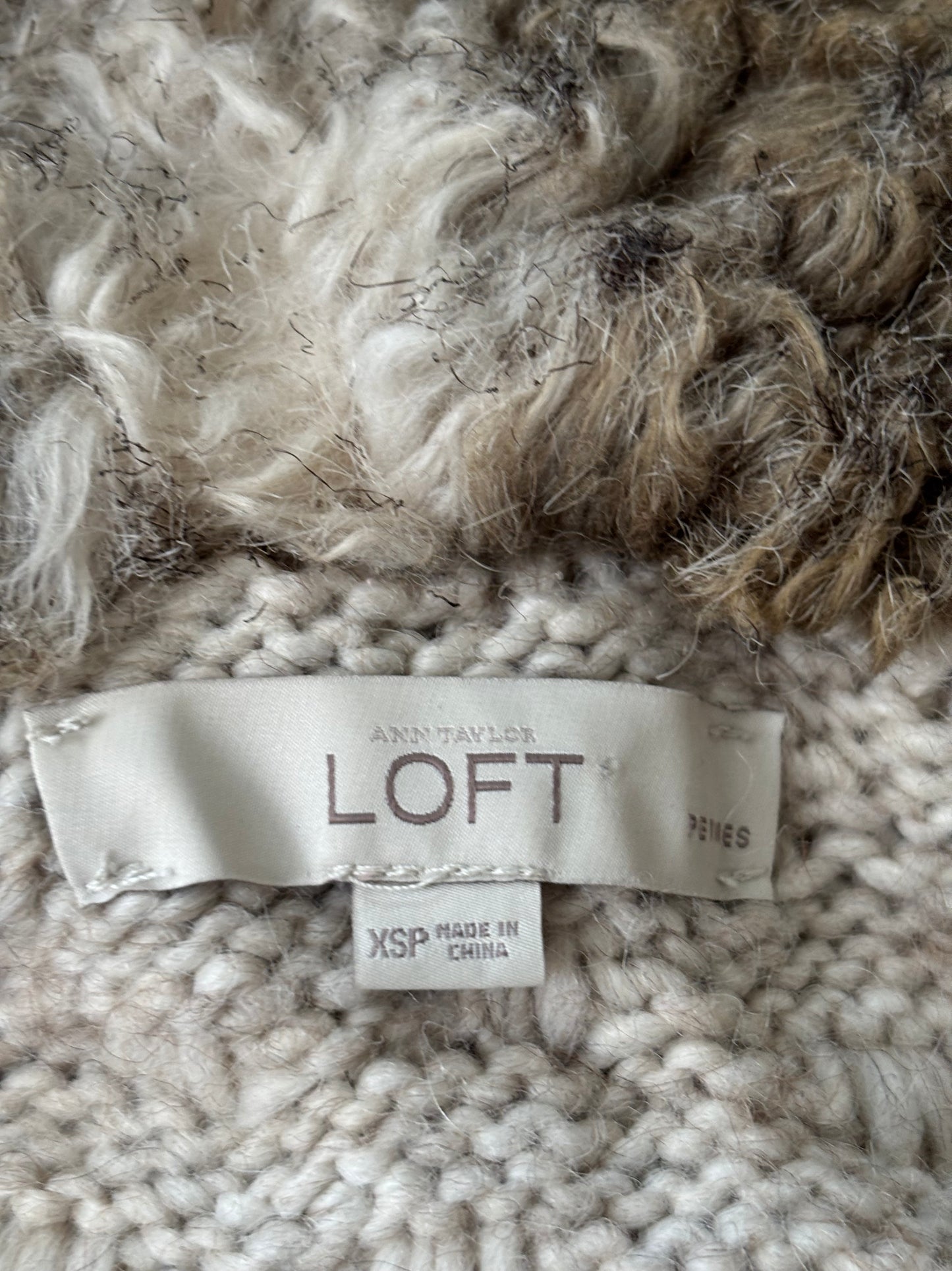 Ann Taylor 00's Fur Trim Vest | Size XS