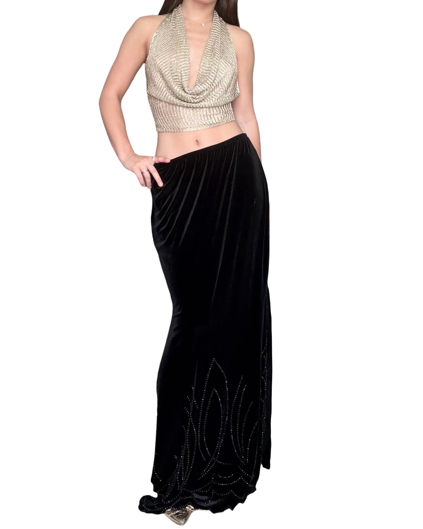 Caliendo 90's Beaded Skirt | Size 28" Waist