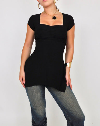 Y2K Black Blouse | Size S