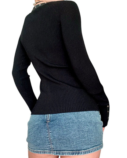 Caché 90's Button Knit | Size XS