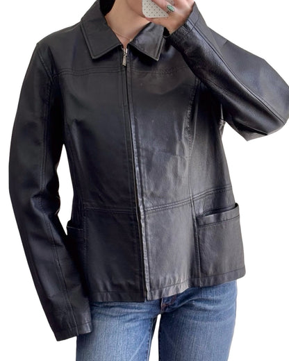 Croft & Barrow 90's Leather Jacket | Size L