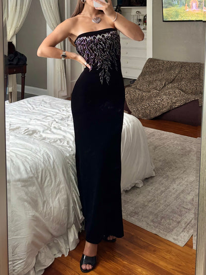 Rave City 90's Velvet Dress | Size M