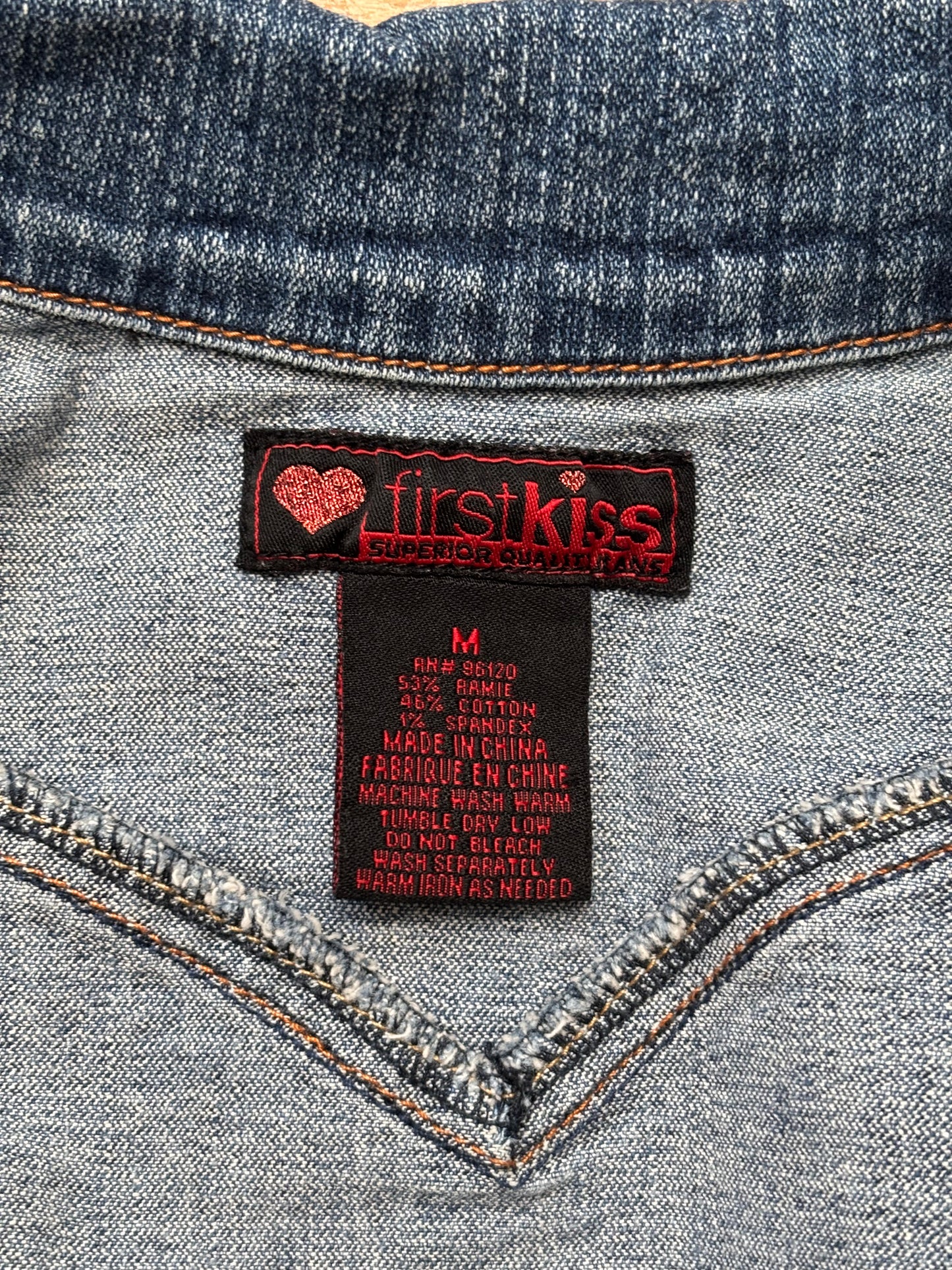 Firstkiss 00's Denim Crop | Size S