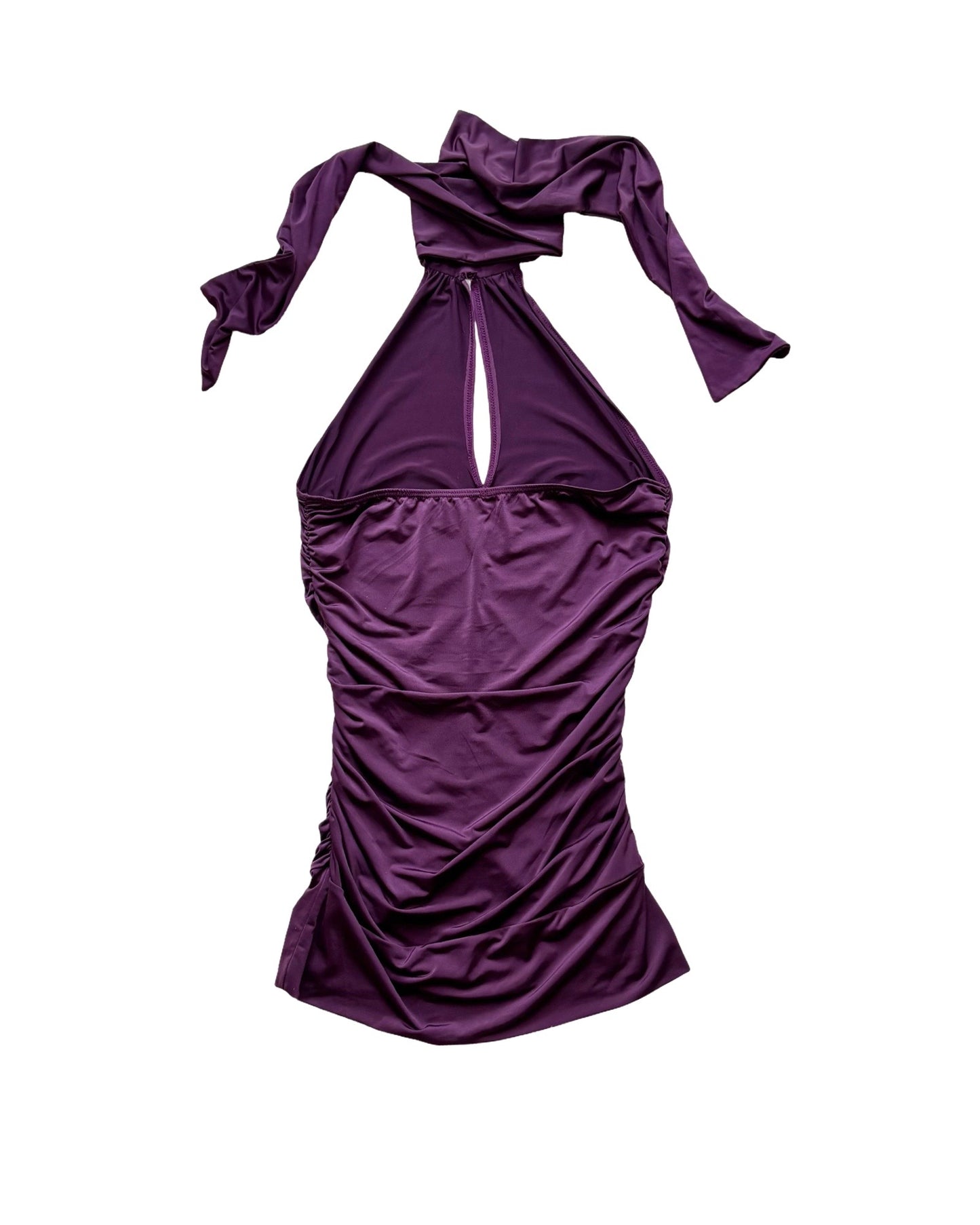Ruched Y2K Mini Party Dress | Size S