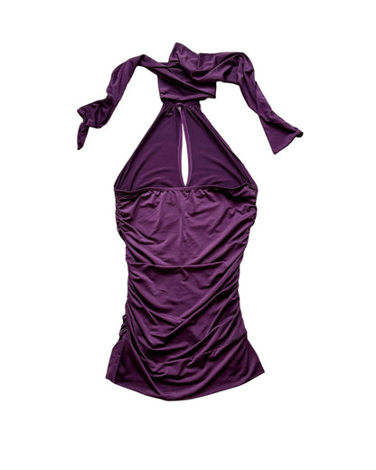 Ruched Y2K Mini Party Dress | Size S
