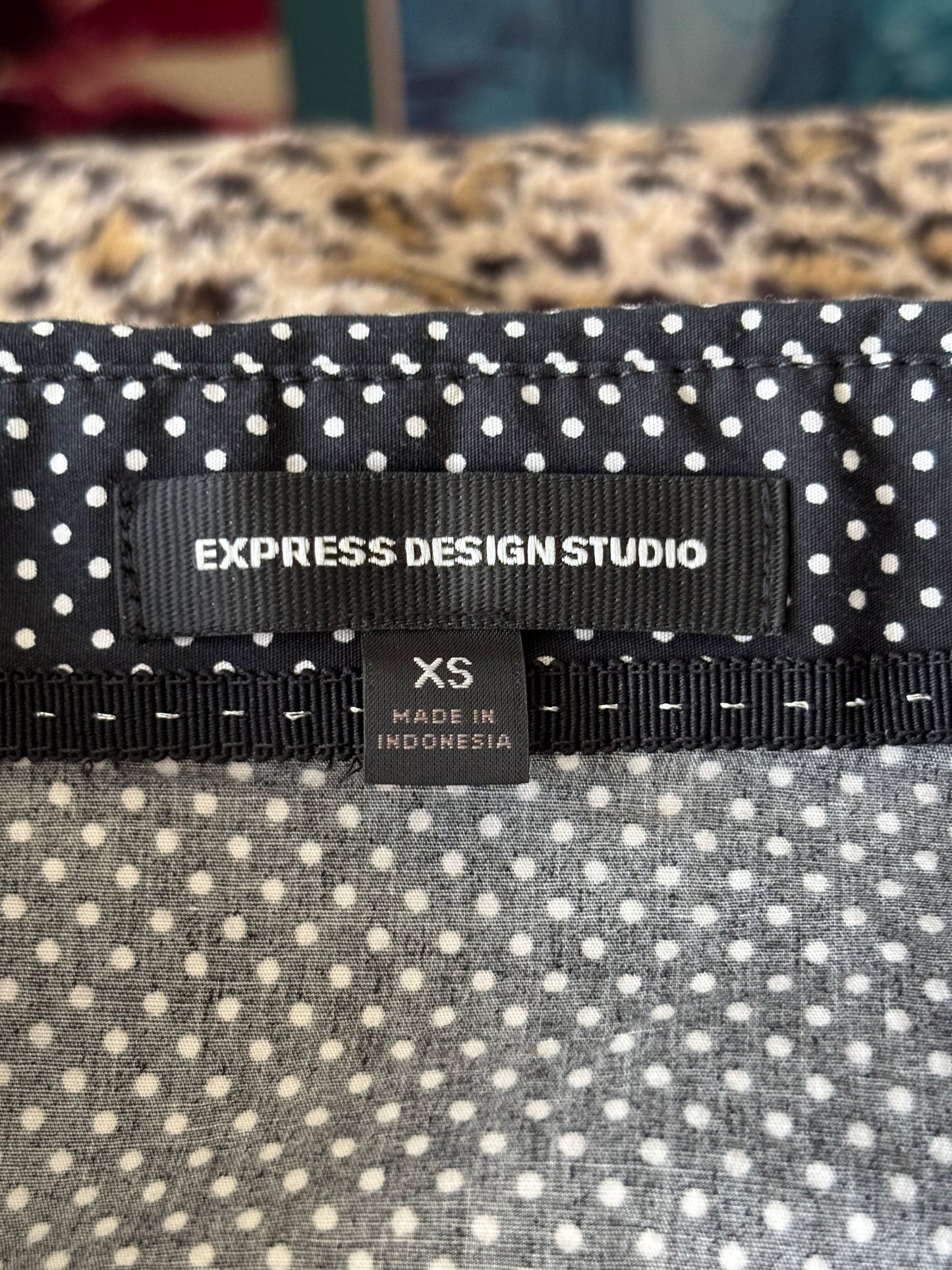 Express 00's Polka Dot Fitted Blouse | Size XS