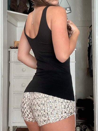 Fitted 00's Bebe Rhinestone Tank | Size M