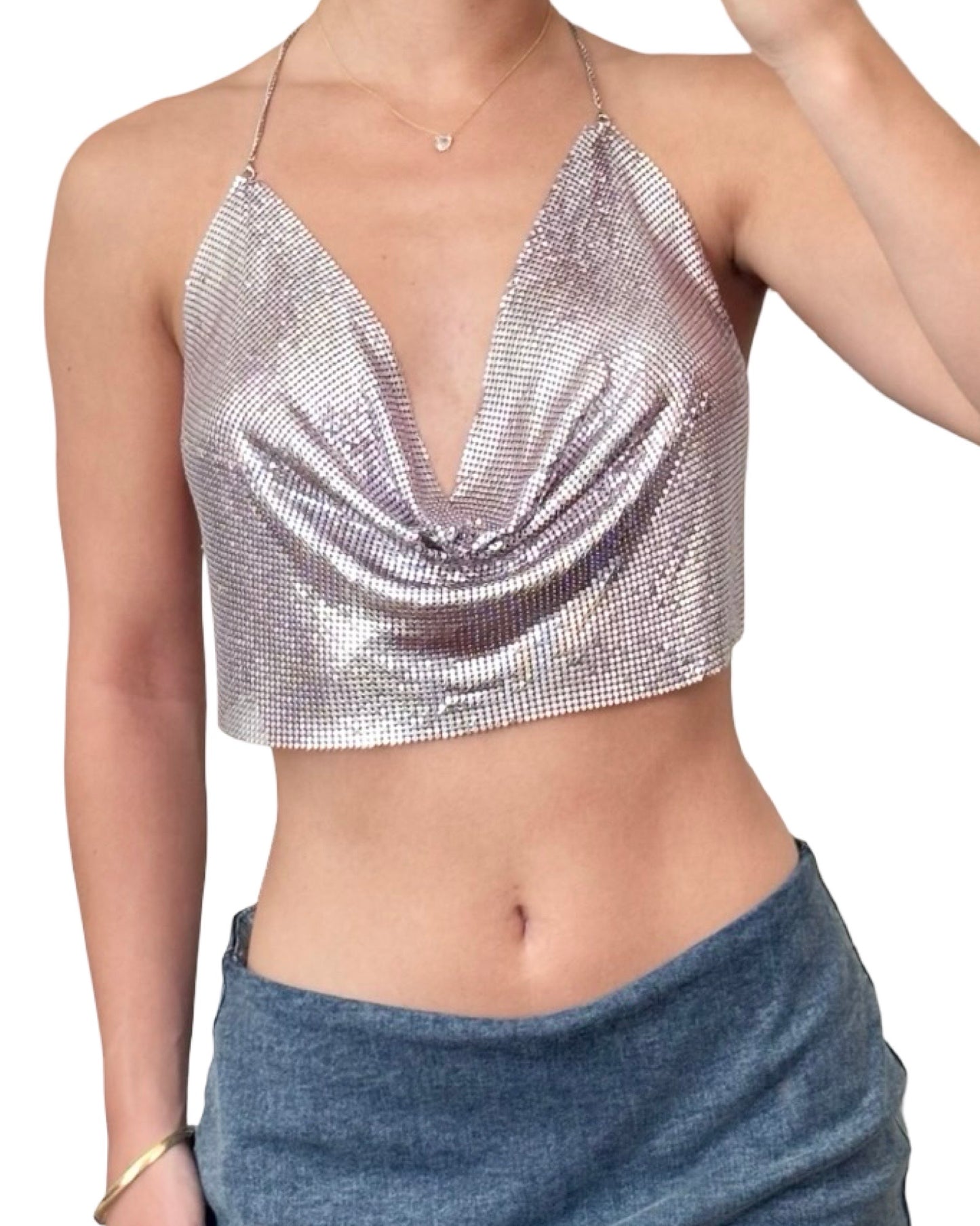 Chainmail Backless Top | Size S