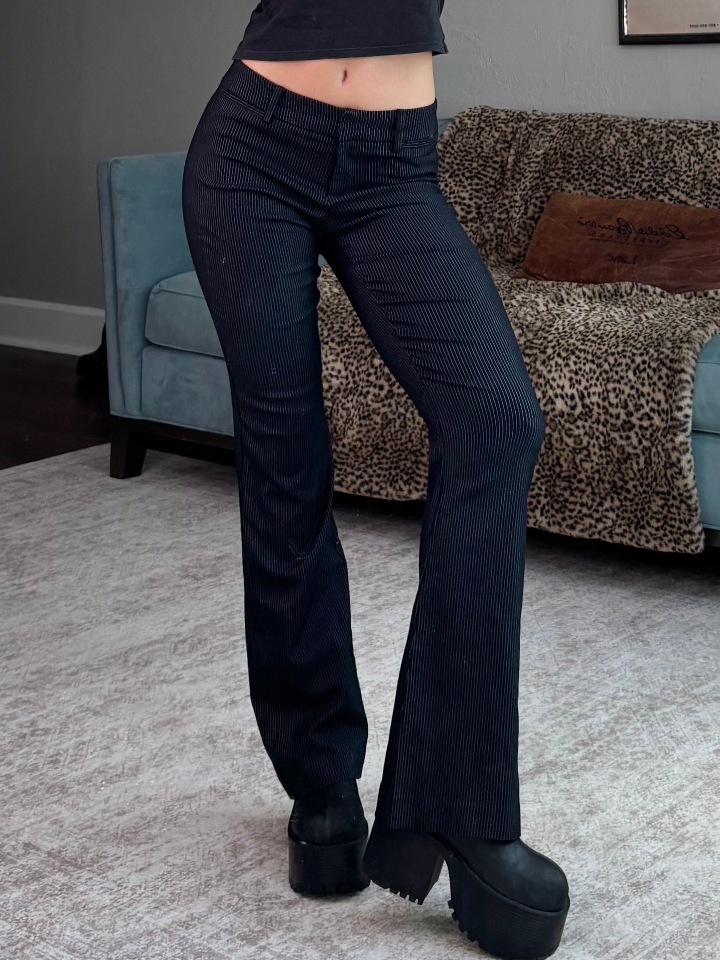 Selé 00's Low Rise Pinstripe Pants | Size 27" Waist