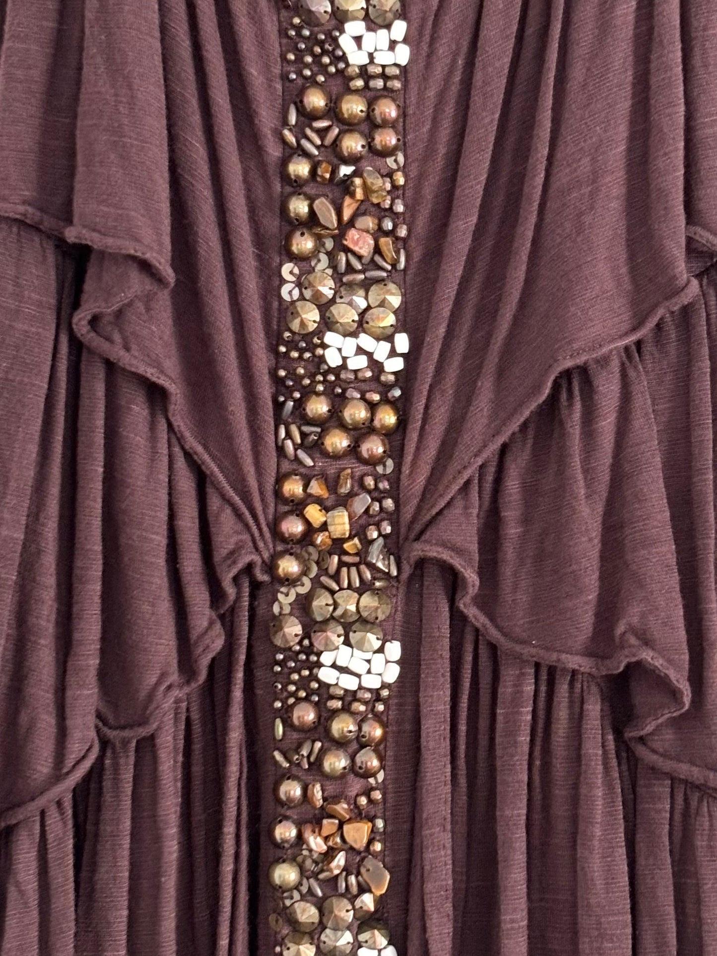 I.N.C 00's Ruffle Beaded Top | Size XS