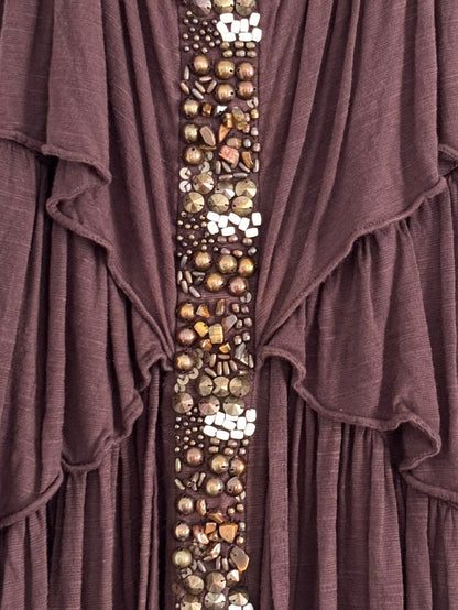 I.N.C 00's Ruffle Beaded Top | Size XS