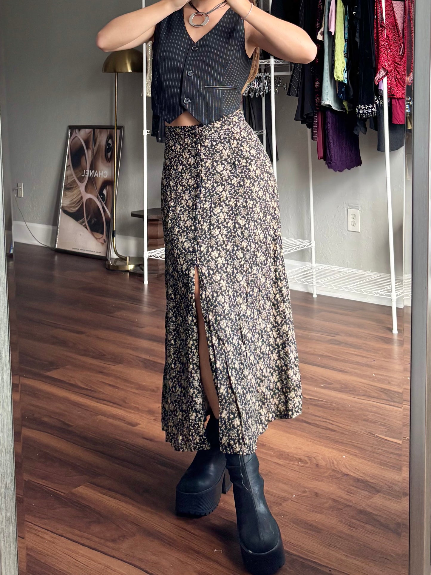 Express 90's Button Skirt | Size 24" Waist