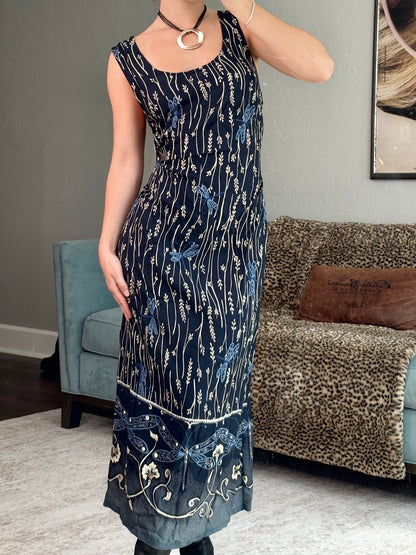 Dragonfly 90's Tie Back Dress | Size XL