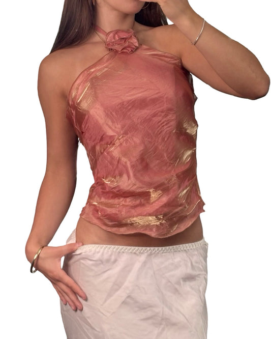 Iridescent 90's Halter Corset | Size S