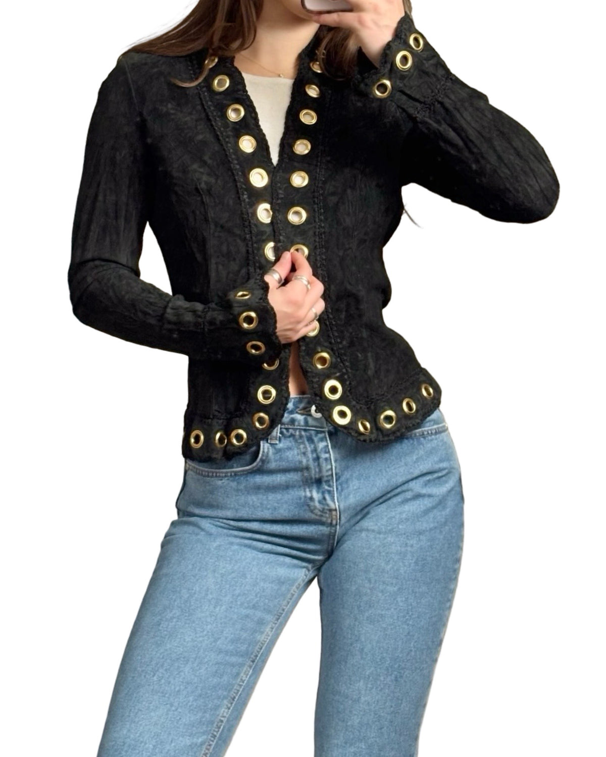 Caché 00's Leather Jacket | Size S