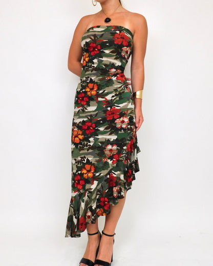 Y2K Asymmetric Maxi Dress | Size M