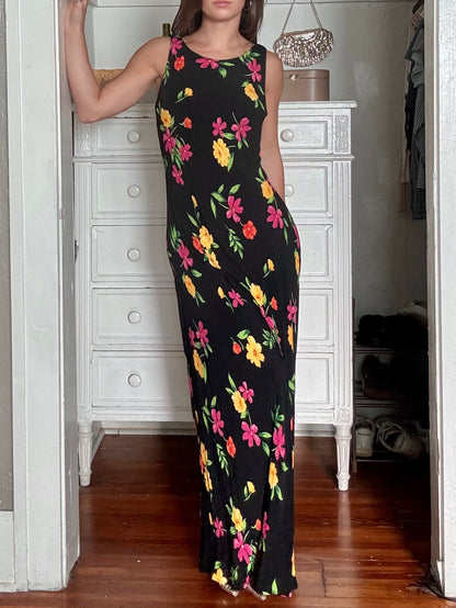 Floral 90's Maxi Dress | Size M/L