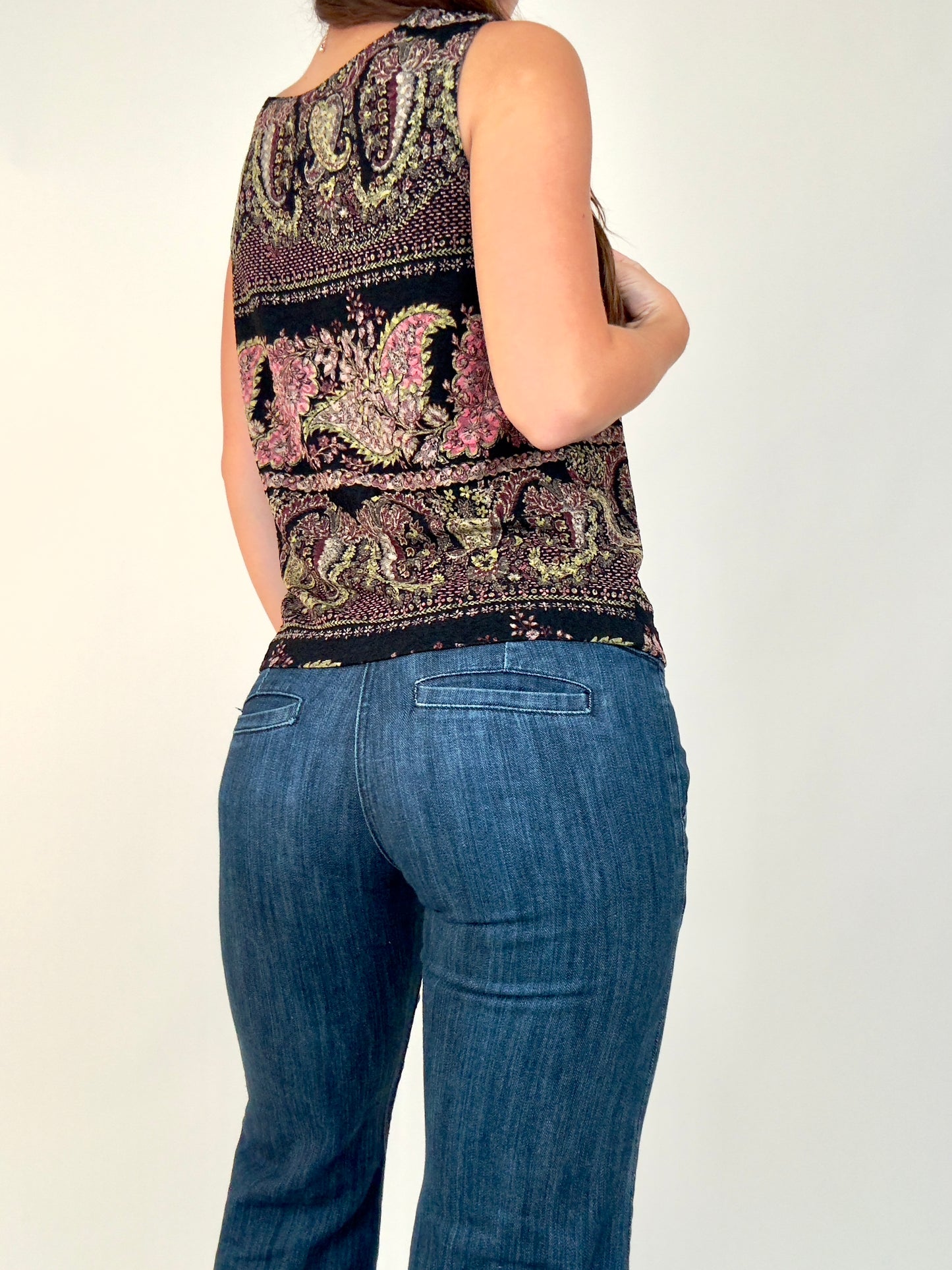 Slinky Paisley Top | Size M
