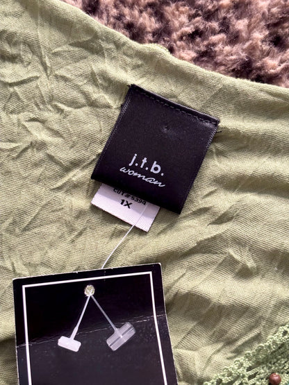 JTB 00's Tie Front Top | Size XL