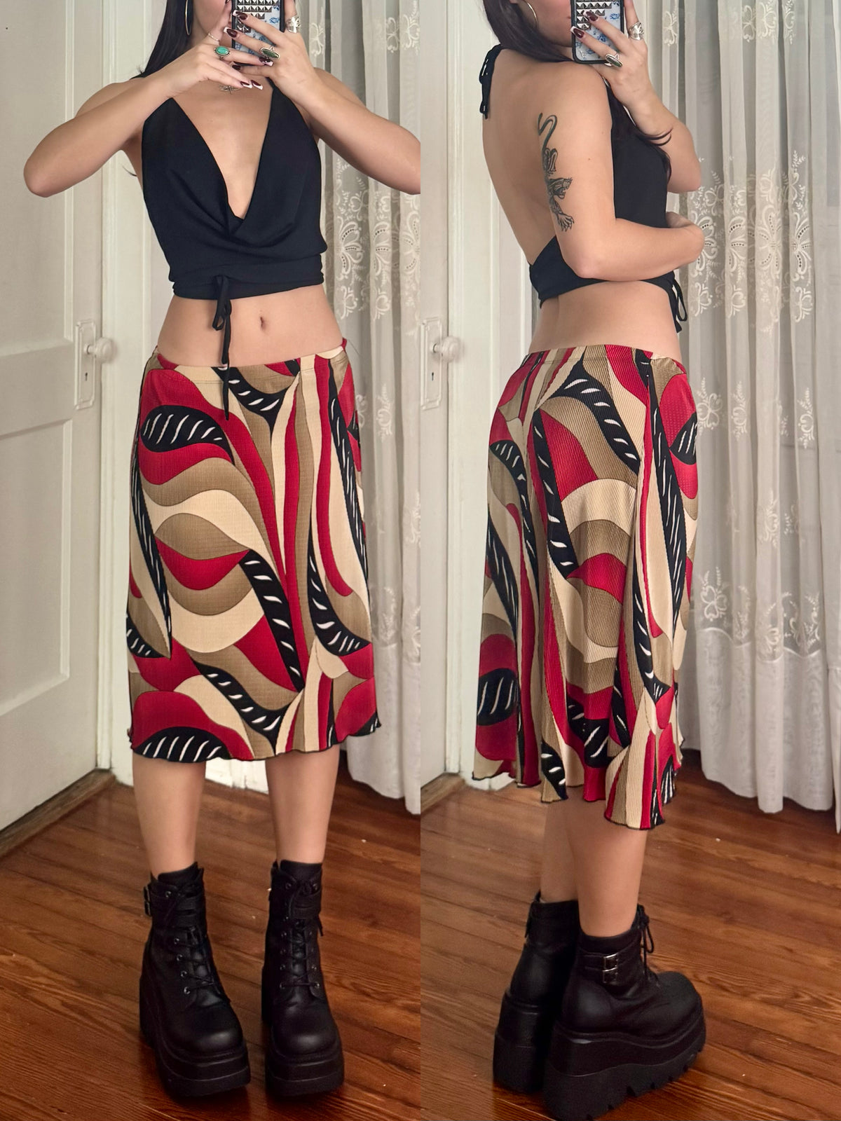 Y2K Midi Skirt | Size 26" Waist