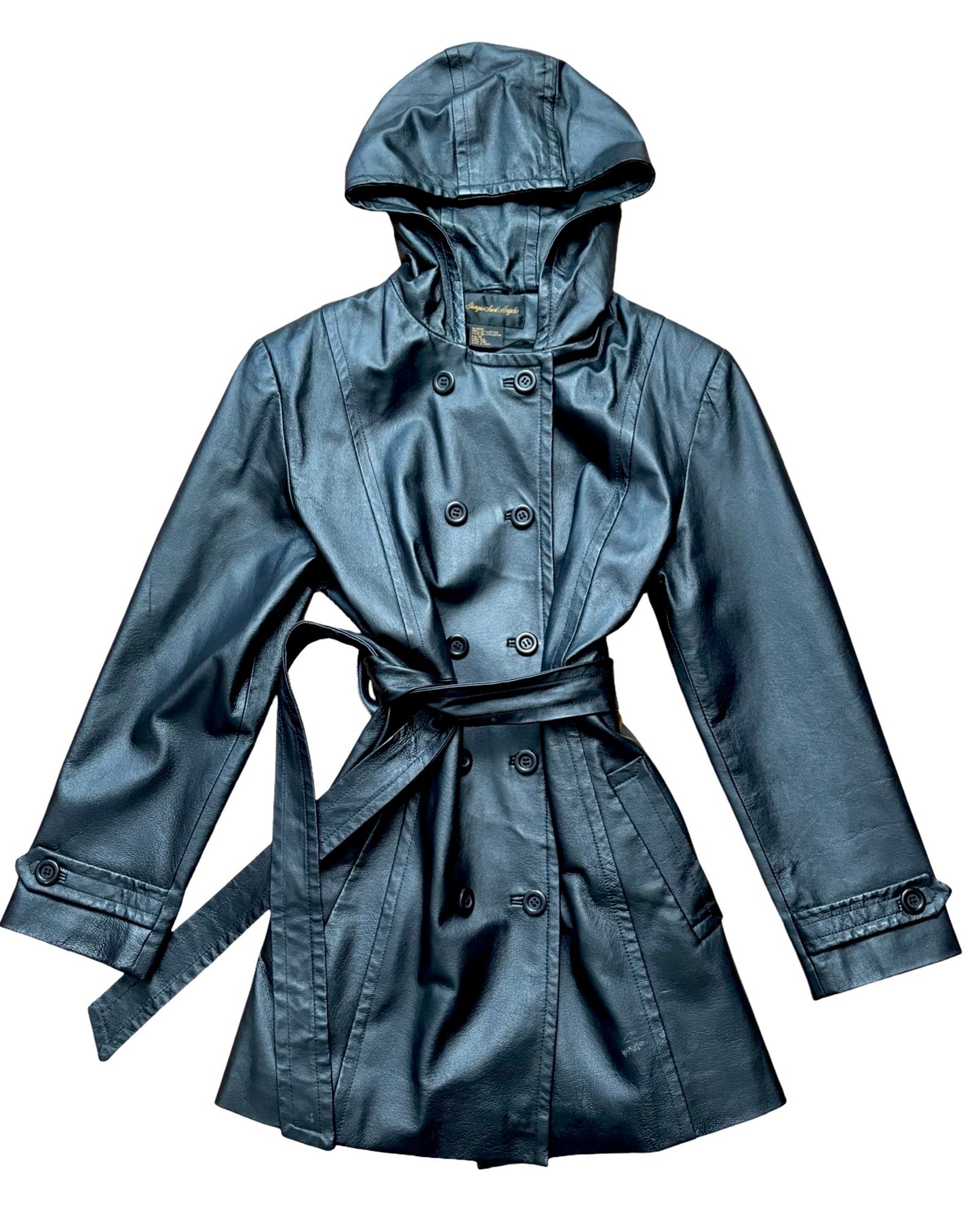 Giorgio Sant'Angelo 90's Leather Trench | Size M