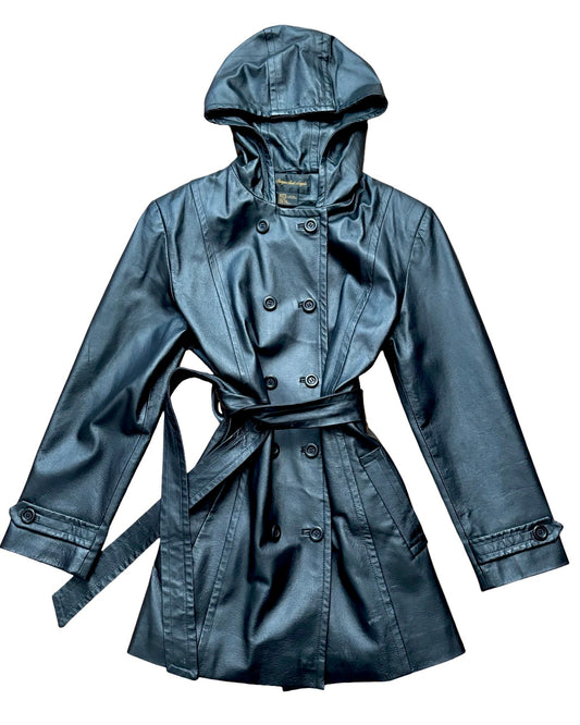 Giorgio Sant'Angelo 90's Leather Trench | Size M