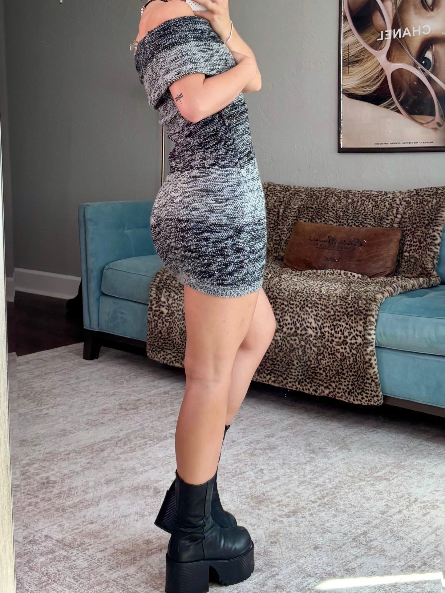 Stripe 00's Knit Dress | Size S