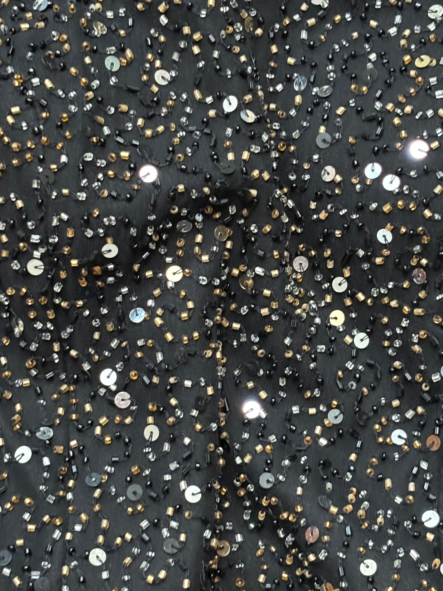 Scala 90's Silk Beaded Gown | Size S