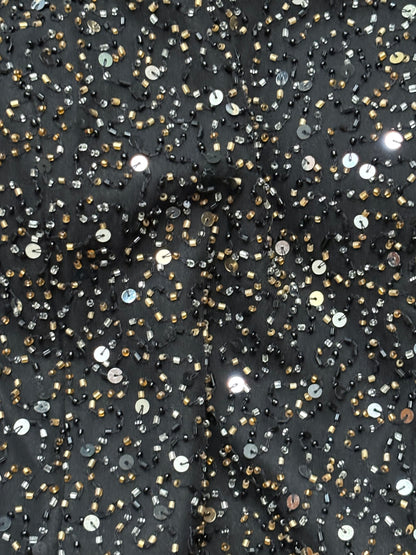 Scala 90's Silk Beaded Gown | Size S