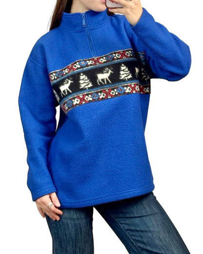 Renee Sport 90's Quarter Zip | Size L