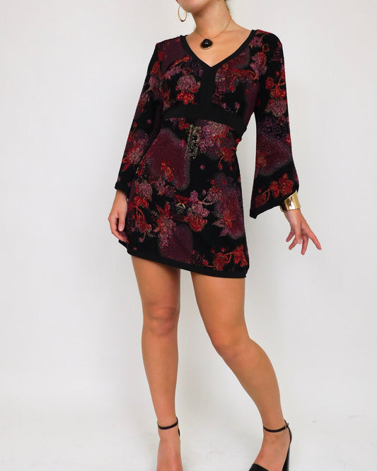 Y2K Bell Sleeve Mini Dress | Size M