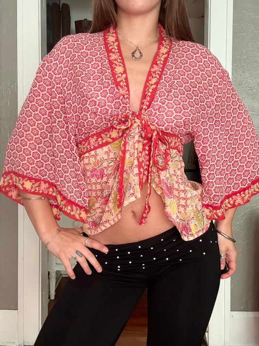 Silk 00's Tie Top | Size L