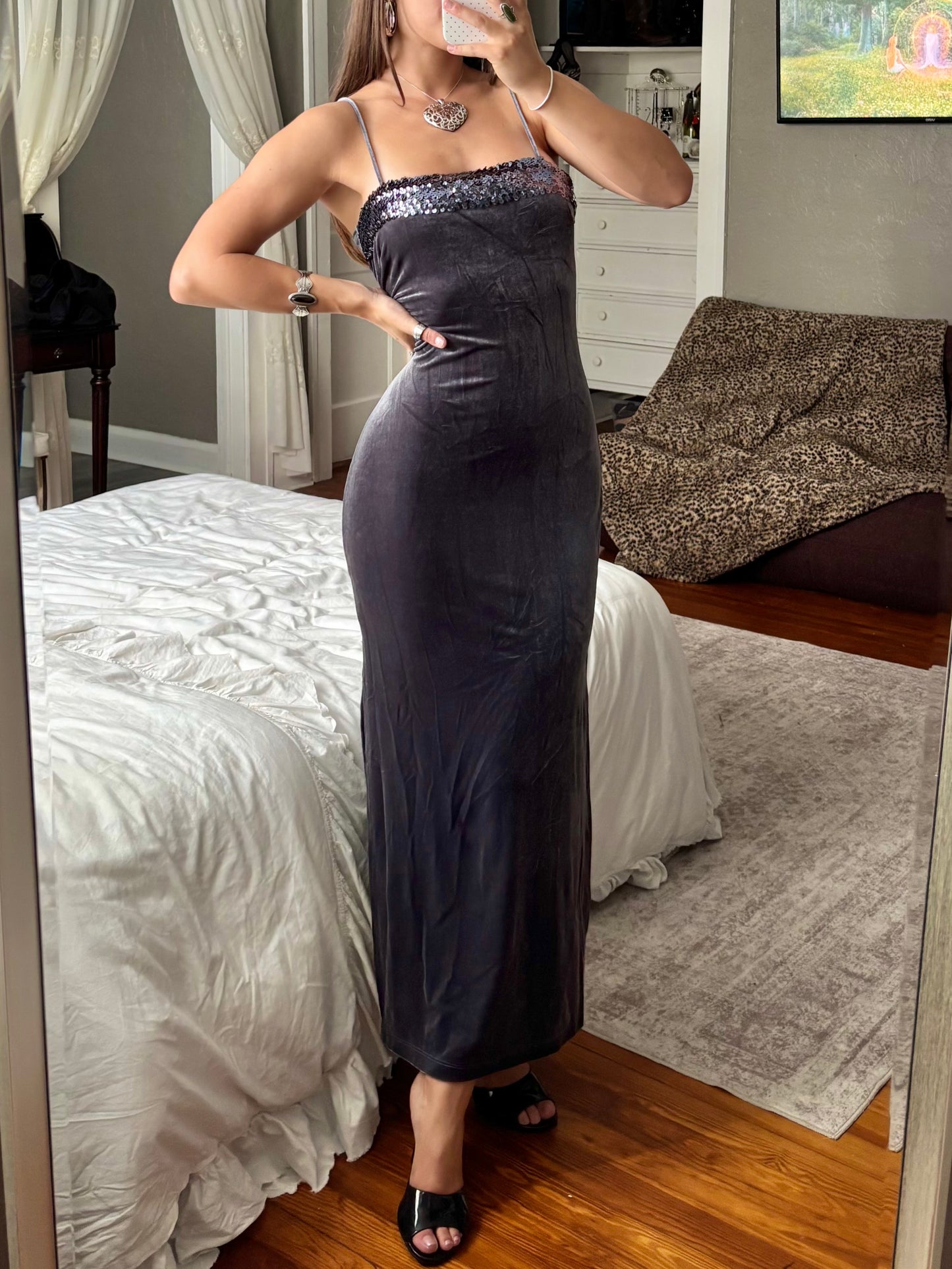Velvet 90's Maxi Dress | Size M