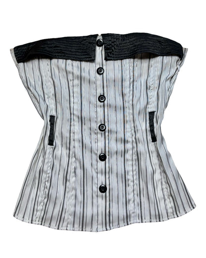 Pinstripe 00’s Corset Top | Size S/M