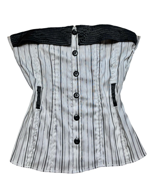 Pinstripe 00’s Corset Top | Size S/M
