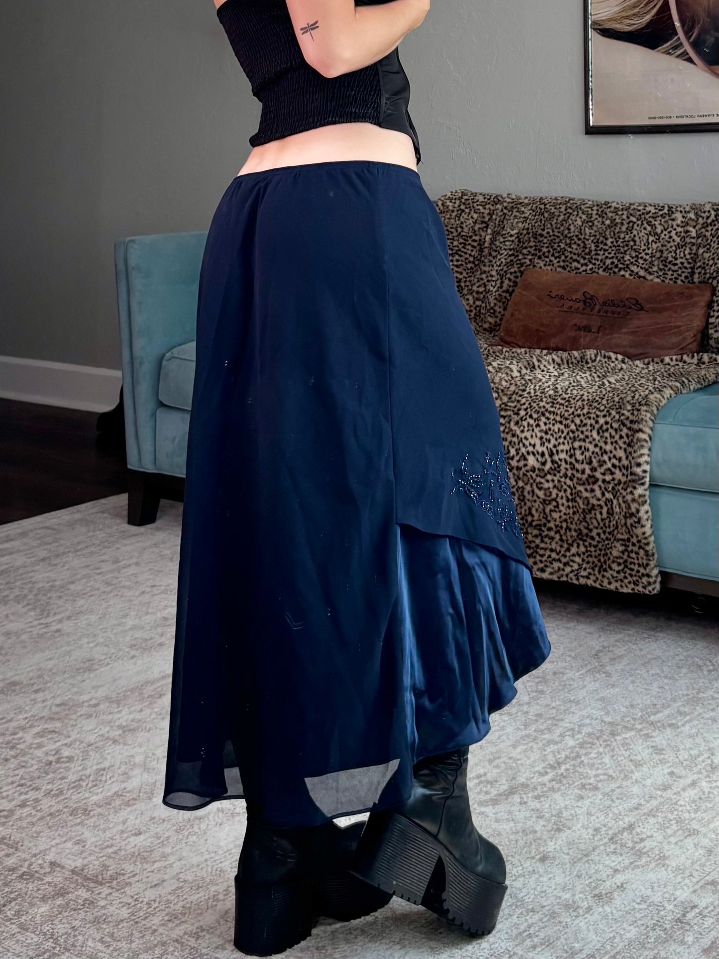 Coldwater Creek 90's Beaded Skirt | Size 30" Waist