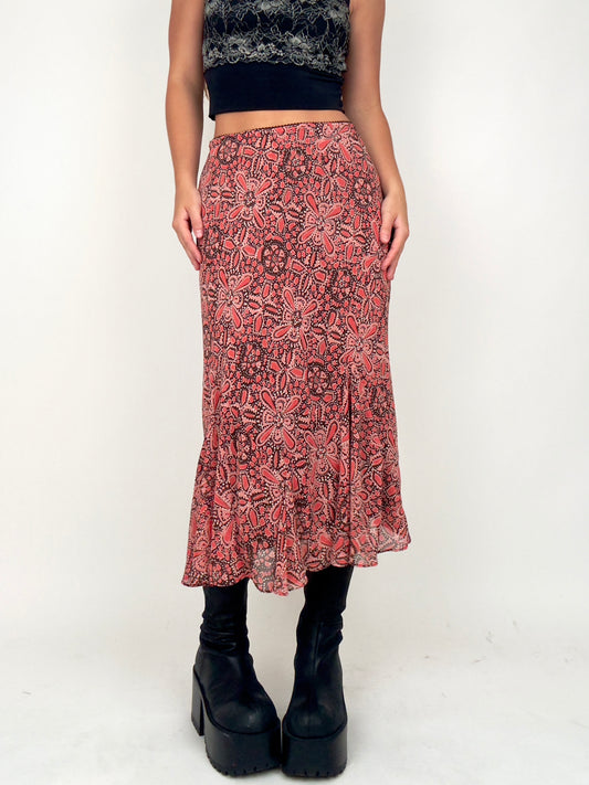 Pink Geometric Midi | Size 27” waist