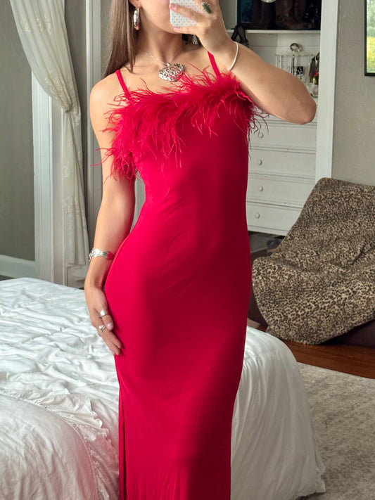 Jubi 90's Feather Dress | Size M