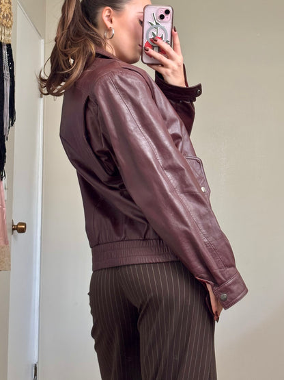 Berman's 80's Leather Jacket | Size M
