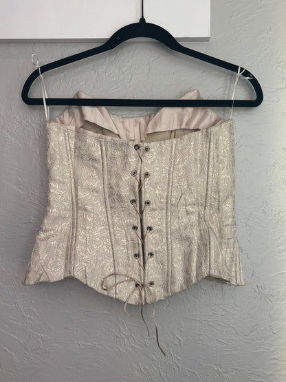 Printed 90's Cream Corset | Size M