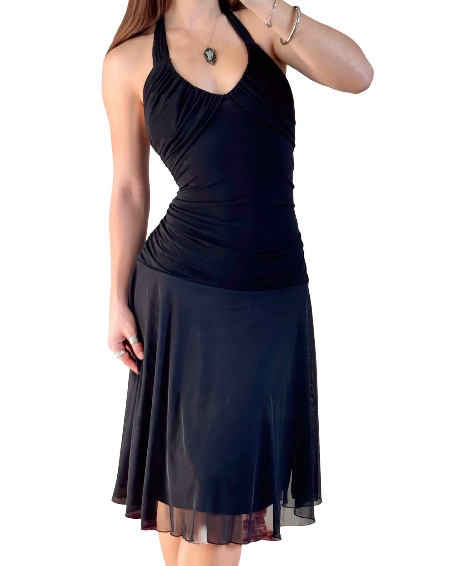 My Michelle 00's Ruched Dress | Size L