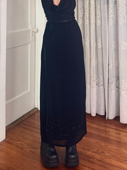 90's Beaded Wrap Skirt | Size 26" Waist