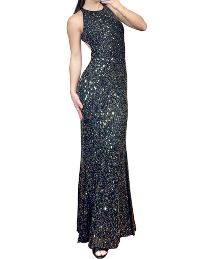 Scala 90's Silk Beaded Gown | Size S