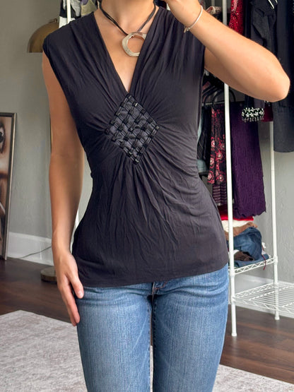 August Silk 00's Tie Back Top | Size M