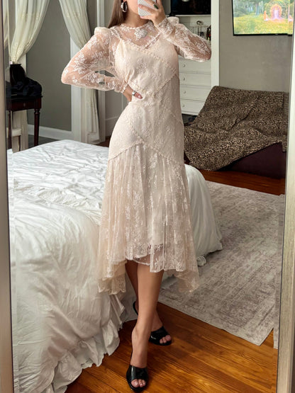 Lace 1970's Dress | Size 6
