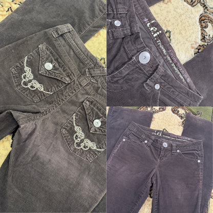 Brown Corduroy Flares | Size S